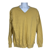 Izod Men&#39;s V-Neck Long Sleeved Yellow Sweatshirt Size XL - £25.74 GBP