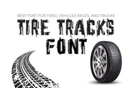 Tire Tracks Font - Rugged Ride Font - Speed Font - Racing Font - Grunge ... - $10.00