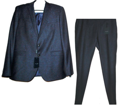 Sand Copenhagen Blue Floral Dress Men&#39;s Wool Suit Blazer Pants Size US 4... - $518.58
