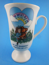 Vintage Japan Mug Love is Warmest Of all Feelings Doll Bear  Renaissance Cards  - $8.90