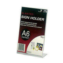 Deflecto Slanted Portrait Single Sign Holder - A6 - £13.16 GBP