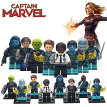 8pcs/set Captain Marvel Minifigure Starforce Team Nick Fury Skrull Yon-Rogg  - £13.38 GBP