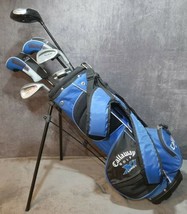 Callaway XJ Series Blue Junior Golf Bag 6 Right Hand Clubs & Balls Preowned USA  - $199.99