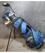 Callaway XJ Series Blue Junior Golf Bag 6 Right Hand Clubs &amp; Balls Preow... - £157.78 GBP