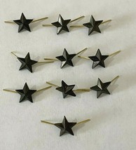 Lot of 10 USSR Army Lieutenant Epaulet Rank Star metal pin Black 13 mm - $7.59