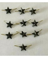 Lot of 10 USSR Army Lieutenant Epaulet Rank Star metal pin Black 13 mm - $11.38 CAD