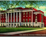 Auditorium University of Alabama Tuscaloosa AL UNP Linen Postcard G7 - $5.89