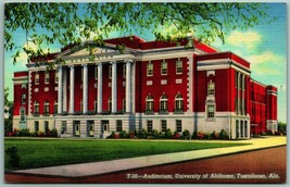 Auditorium University of Alabama Tuscaloosa AL UNP Linen Postcard G7 - £4.70 GBP
