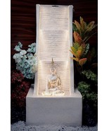 Water Feature Buddha Face Shower Poly Resin  Indoor and Outdoor 100 cm H... - $502.25 CAD