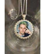 Aaron Carter  silver bling rhinestones necklace fast free shipping Nice ... - £15.63 GBP