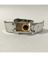 Amber Crystal Bracelet Brown Semi Precious Stone Gold Silver Adjustable ... - £98.77 GBP
