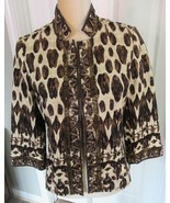 Chico&#39;s Heavy Beaded Embellished Artisan Tribal open front Jacket size 0 - £13.00 GBP