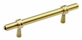Colonial  4-3/4&quot; 121mm Solid Brass Adjustable Cabinet Pull, Satin Brass ... - £19.55 GBP