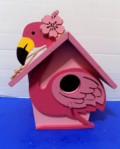 NEW Fancy Flamingo Bird House Tropical Florida Home Decor - $46.36