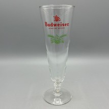 Budweiser King of Beers 10 Oz. Fluted Beer Glass Hops Design Anheuser Busch - £7.90 GBP