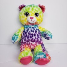BABW Wild Style Leopard Plush Rainbow Cat Pink Purple Stuffed Animal  - £14.55 GBP