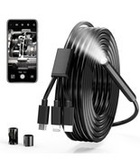 Endoscope Camera with Light, 1080P HD with 6 Adjustable LEDs, 0.3IN IP67 - $27.08