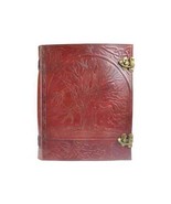 10 X 13 Tree Leather Blank Book W/ Latch - £55.52 GBP
