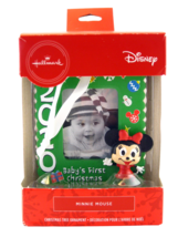 Hallmark Disney Minnie Mouse Baby&#39;s First Christmas Photo Holder Ornament 2020 - £15.73 GBP