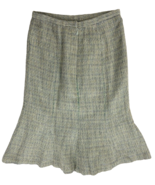 Women&#39;s Size 4 Neiman Marcus Exclusive Fit &amp; Flare Green Bounce Tweed Skirt - $29.87 CAD