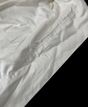 The Company Store King Flat Sheet Ivory White 100% Supima Cotton Crisp - £43.65 GBP