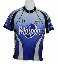 Louis Garneau Velo Sport Short Sleeve 1/2 Zip Polyester Cycling Shirt Bl... - $152.96 MXN