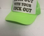 Rock Out With Your C Out Hat Trucker Hat snapback Green Funny Party Summ... - $17.62