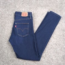 Levis Jeans Women 28 Blue Denim Hi Rise Slimming Skinny Stretch - £12.57 GBP