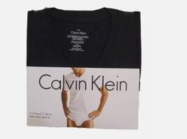 3 PACK CALVIN KLEIN SIZE SMALL BLACK V NECK COTTON T-SHIRTS UNDERSHIRTS ... - $34.90