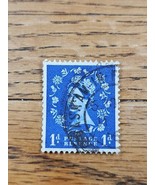Great Britain Stamp Queen Elizabeth II 1d Used Blue - $1.99