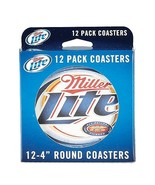 Miller Lite 12 Pack 4 Inch Round Coasters  - $10.99
