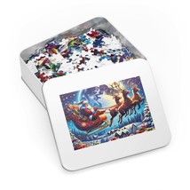Jigsaw Puzzle in Tin, Christmas, Santa, Personalised/Non-Personalised, awd-202,  - £28.06 GBP+