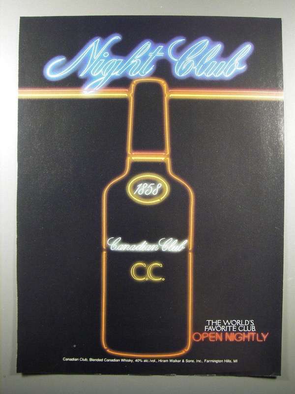 1994 Canadian Club Whisky Ad - Night Club - £14.60 GBP