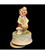 VTG Artmark Ceramic Clown and Dog Revolving Music Box Send in the Clowns... - £6.96 GBP