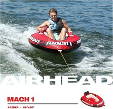 Towable Tube Inflatable 1-Person Single Boat River Lake Watersports Ride... - $247.36