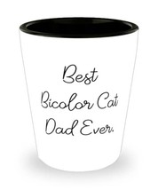 Cute Bicolor Cat Gifts, Best Bicolor Cat Dad Ever, Christmas Shot Glass ... - $9.75
