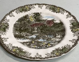 Vtg 10 1/2” Dinner Plate Friendly Village Johnson Brothers The Lily Pond England - £12.27 GBP