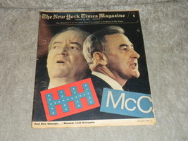 1968 NY Times Mag Hubert Humphrey, McCarthy, Dem Convention, Rock nRoll; Fashion - £31.96 GBP