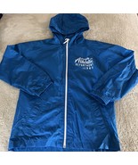 Childrens Place Boys Blue White Hooded Windbreaker Full Zip Jacket 10-12 - $16.78 CAD