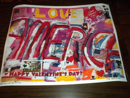 Valentine&#39;s Day Poster by R.J. Rapaport  2003, very good +, 22&quot;x 28&quot; love in USA - £4.30 GBP