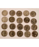 20 Vintage US Quarters 1965-74 Philadelphia Circulated - $24.99