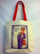 Bodacious sister chubby lady purple dress red hat tote bag - $446.66 MXN