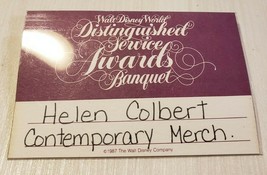 Vintage Walt Disney World Name Tag Distinguished Service Awards Banquet ... - £7.07 GBP