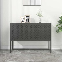 Sideboard Charcoal Steel Medium Adjustable Feet Sideboard - $239.49