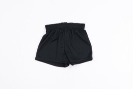 NOS Vintage 80s Mens XL Above Knee Jogging Running Soccer Shorts Black Polyester - £23.75 GBP