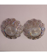 Vintage Federal Glass Iridescent Gray Carnival Glass Flower Dish 6&quot; Dish - $16.31 CAD