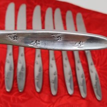 8 Stainless Steel Butter Knives Floret by Easterling Tuscan Ware Flatwar... - $465.62 MXN