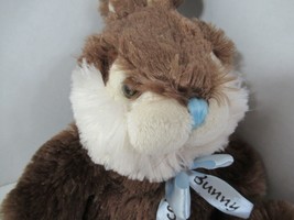 Inter-American plush brown chocolate scented bunny rabbit blue bow nose ... - £7.77 GBP