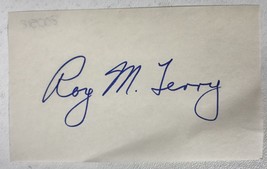 Roy M. Terry Signed Autographed 3x5 Index Card - Football - £7.83 GBP