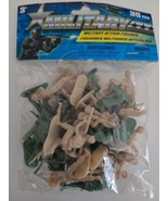 Army Men Green and Tan Military Action Figures 35 Piece Plastic New - £5.49 GBP